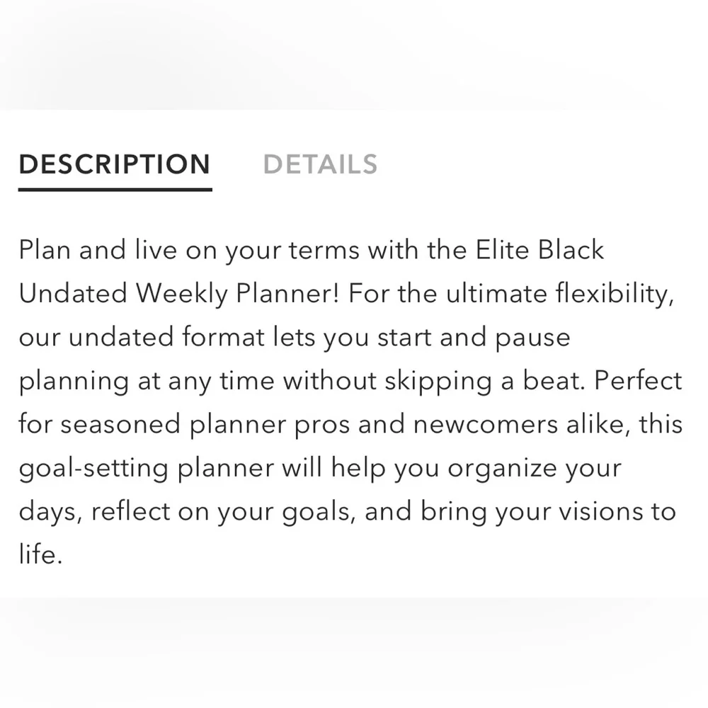 NEW Undated Black Passion Planner Stickers
